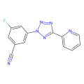 3-fluoro-5-(5-pyridin-2-yltetrazol-2-yl)benzonitrile