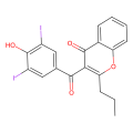 3-(4-hydroxy-3,5-diiodobenzoyl)-2-propylchromen-4-one