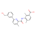 3-[[6-[3-(hydroxymethyl)phenyl]-3-methylpyridine-2-carbonyl]amino]-2,4-dimethylbenzoic acid