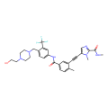 5-[2-[5-[[4-[[4-(2-hydroxyethyl)piperazin-1-yl]methyl]-3-(trifluoromethyl)phenyl]carbamoyl]-2-methylphenyl]ethynyl]-N,1-dimethylimidazole-2-carboxamide