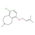 1H-3-Benzazepine, 6-chloro-2,3,4,5-tetrahydro-3-methyl-9-((3-methyl-2-butenyl)oxy)-