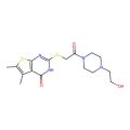 2-[2-[4-(2-hydroxyethyl)piperazin-1-yl]-2-oxoethyl]sulfanyl-5,6-dimethyl-3H-thieno[2,3-d]pyrimidin-4-one