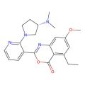 4H-3,1-Benzoxazin-4-one, 2-(2-((3S)-3-(dimethylamino)-1-pyrrolidinyl)-3-pyridinyl)-5-ethyl-7-methoxy-
