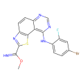 methyl 9-(4-bromo-2-fluoroanilino)-[1,3]thiazolo[5,4-f]quinazoline-2-carboximidate