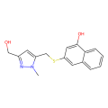 3-[[5-(hydroxymethyl)-2-methyl-pyrazol-3-yl]methylsulfanyl]naphthalen-1-ol