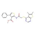 Methyl 2-[[2-(5,6-dimethylthieno[2,3-d]pyrimidin-4-yl)sulfanylacetyl]amino]-4-phenylthiophene-3-carboxylate