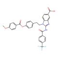 1-[2-[4-[(4-Methoxyphenyl)-oxomethoxy]phenyl]ethyl]-2-[[oxo-[4-(trifluoromethyl)phenyl]methyl]amino]-5-benzimidazolecarboxylic acid