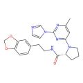 N-(2-(1,3-Benzodioxol-5-YL)ethyl)-1-(2-(1H-imidazol-1-YL)-6-methylpyrimidin-4-YL)-D-prolinamide
