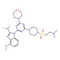 N-[2-({4-[4-[2-(difluoromethyl)-4-methoxy-1H-benzimidazol-1-yl]-6-(4-morpholinyl)-1,3,5-triazin-2-yl]-1-piperazinyl}sulfonyl)ethyl]-N,N-dimethylamine