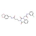 N-[(1,3-dioxaindan-5-yl)methyl]-4-(1-{[(3-chlorophenyl)carbamoyl]methyl}-2,4-dioxo-1,2,3,4-tetrahydroquinazolin-3-yl)butanamide