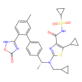 N-(cyclopropanesulfonyl)-5-cyclopropyl-2-[(cyclopropylmethyl)[(1R)-1-[5'-methyl-2'-(5-oxo-2,5-dihydro-1,2,4-oxadiazol-3-yl)-[1,1'-biphenyl]-4-yl]ethyl]amino]-1,3-thiazole-4-carboxamide