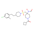 N-[4-[[4-[2-(4-chloro-2-methylphenyl)ethyl]piperidin-1-yl]sulfonylmethyl]-1-(cyclobutanecarbonyl)piperidin-4-yl]-N-hydroxyformamide