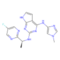 2-N-[(1S)-1-(5-fluoropyrimidin-2-yl)ethyl]-4-N-(1-methylimidazol-4-yl)- 7H-pyrrolo[2,3-d]pyrimidine-2,4-diamine