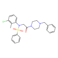N-(3-chloro-2-methylphenyl)-N-[2-oxo-2-[4-(phenylmethyl)piperazin-1-yl]ethyl]benzenesulfonamide
