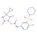 N-(4-Bromo-3-(piperidin-1-ylsulfonyl)phenyl)-2-(4-cyclopropyl-4-methyl-2,5-dioxoimidazolidin-1-yl)acetamide