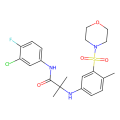 N-(3-chloro-4-fluorophenyl)-2-methyl-2-{[4-methyl-3-(morpholinosulfonyl)phenyl]amino}propanamide