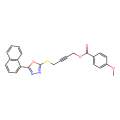4-[(5-naphthalen-1-yl-1,3,4-oxadiazol-2-yl)sulfanyl]but-2-ynyl 4-methoxybenzoate