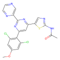 N-[5-[6-(2,6-dichloro-4-methoxyphenyl)-2-pyrazin-2-ylpyrimidin-4-yl]-1,3-thiazol-2-yl]acetamide