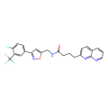 N-[[3-[4-fluoro-3-(trifluoromethyl)phenyl]-1,2-oxazol-5-yl]methyl]-4-(1,8-naphthyridin-2-yl)butanamide