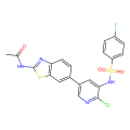 N-[6-[6-chloro-5-[(4-fluorophenyl)sulfonylamino]pyridin-3-yl]-1,3-benzothiazol-2-yl]acetamide