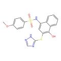 N-[4-hydroxy-3-(1H-1,2,4-triazol-5-ylsulfanyl)naphthalen-1-yl]-4-methoxybenzenesulfonamide