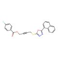 4-[(5-Naphthalen-1-yl-1,3,4-oxadiazol-2-yl)sulfanyl]but-2-ynyl 4-fluorobenzoate