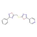4-(5-{[(3-Phenyl-1,2,4-oxadiazol-5-yl)methyl]sulfanyl}-1,3,4-oxadiazol-2-yl)pyridine