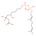 P'-geranyl 3,5,9-trihydroxy-3-methylnonanate 9-diphosphate