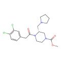 1-Piperazinecarboxylic acid, 4-((3,4-dichlorophenyl)acetyl)-3-(1-pyrrolidinylmethyl)-, methyl ester, (3R)-