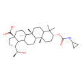 (1R,3aS,5aR,5bR,9R,11aR)-9-((Cyclopropylcarbamoyl)oxy)-1-((S)-1-hydroxyethyl)-5a,5b,8,8,11a-pentamethylicosahydro-3aH-cyclopenta[a]chrysene-3a-carboxylate