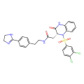 2-[(2R)-1-(3,4-dichlorophenyl)sulfonyl-3-oxo-2,4-dihydroquinoxalin-2-yl]-N-[2-[4-(4,5-dihydro-1H-imidazol-2-yl)phenyl]ethyl]acetamide