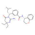 3-[(1R)-1-(2-amino-4,4-diethyl-6-oxo-5H-pyrimidin-1-yl)-3-methylbutyl]-N-[(4S)-3,4-dihydro-2H-chromen-4-yl]benzamide