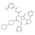2(R)-[[4-(piperidin-1-yl)piperidin-1-yl]carbonylmethyl]-2-[3(S)-(4(S)-phenyloxazolidin-2-on-3-yl)-4(R)-(2-styryl)azetidin-2-on-1-yl]acetic acid N-[(R)-alpha-methyl-3-trifluoromethylbenzyl]amide