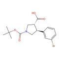 (3R，4S)-rel-4-(3-溴苯基)-1-(叔丁氧基羰基)吡咯烷-3-羧酸