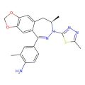 (R)-2-Methyl-4-(8-methyl-7-(5-methyl-1,3,4-thiadiazol-2-yl)-8,9-dihydro-7H-[1,3]dioxolo[4',5':4,5]benzo[1,2-d][1,2]diazepin-5-yl)aniline