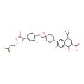 7-(4-((4-((5S)-5-(Acetamidomethyl)-2-oxo-oxazolidin-3-yl)-2-fluoro-phenoxy)methyl)-4-hydroxy-1-piperidyl)-1-cyclopropyl-6-fluoro-4-oxo-quinoline-3-carboxylic acid