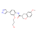 (3S)-N-[2-(3-hydroxypropoxy)-4-(1H-pyrazol-4-yl)phenyl]-6-methoxy-3,4-dihydro-2H-1-benzopyran-3-carboxamide