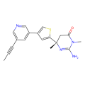 (6S)-2-amino-3,6-dimethyl-6-[4-(5-prop-1-ynylpyridin-3-yl)thiophen-2-yl]-5H-pyrimidin-4-one