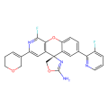 (4S)-3'-(3,6-dihydro-2H-pyran-5-yl)-1'-fluoro-7'-(3-fluoropyridin-2-yl)spiro[5H-1,3-oxazole-4,5'-chromeno[2,3-c]pyridine]-2-amine