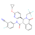 (3S,4S)-N-(3-cyano-4-fluorophenyl)-3-(6-cyclopropyloxypyridin-3-yl)-1-oxo-2-(2,2,2-trifluoroethyl)-3,4-dihydroisoquinoline-4-carboxamide