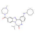 (7S)-2-(cycloheptylamino)-11-(4-methyl-1,4-diazepane-1-carbonyl)-7-propan-2-yl-5,7-dihydrobenzimidazolo[1,2-d][1,4]benzodiazepin-6-one