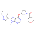 [(3S)-3-[8-(1-ethyl-5-methylpyrazol-4-yl)-9-methylpurin-6-yl]oxypyrrolidin-1-yl]-(oxan-4-yl)methanone