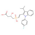 (3S)-4-{[(E)-2-[1-(4-fluorophenyl)-3-(propan-2-yl)-1H-indol-2-yl]ethenyl](hydroxy)phosphoryl}-3-hydroxybutanoic acid