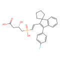 (3S)-4-{[(E)-2-[3'-(4-fluorophenyl)spiro[cyclopentane-1,1'-indene]-2'-yl]ethenyl](hydroxy)phosphoryl}-3-hydroxybutanoic acid
