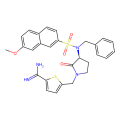 5-[[(3S)-3-[benzyl-(7-methoxynaphthalen-2-yl)sulfonylamino]-2-oxopyrrolidin-1-yl]methyl]thiophene-2-carboximidamide