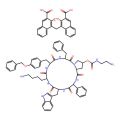 [(3S,6S,9S,12R,15S,18S,20S)-9-(4-aminobutyl)-3-benzyl-12-(1H-indol-3-ylmethyl)-2,5,8,11,14,17-hexaoxo-15-phenyl-6-[(4-phenylmethoxyphenyl)methyl]-1,4,7,10,13,16-hexazabicyclo[16.3.0]henicosan-20-yl] N-(2-aminoethyl)carbamate;4-[(3-carboxy-2-hydroxynaphtha