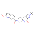 2-tert-butyl-1'-(2-methoxyquinoline-7-carbonyl)spiro[4,6-dihydropyrazolo[3,4-c]pyridine-5,4'-piperidine]-7-one
