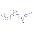 1-[5-tert-butyl-2-[1-[2-(dimethylamino)ethyl]pyrazol-4-yl]pyrazol-3-yl]-3-[(1S,4R)-4-[[3-[(2S)-2-methylpiperidin-1-yl]-[1,2,4]triazolo[4,3-a]pyridin-6-yl]oxy]-1,2,3,4-tetrahydronaphthalen-1-yl]urea