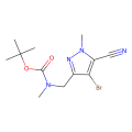 tert-butyl N-[(4-bromo-5-cyano-1-methyl-1H-pyrazol-3-yl)methyl]-N-methylcarbamate