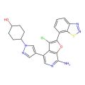 Trans-4-{4-[7-Amino-2-(1,2,3-Benzothiadiazol-7-Yl)-3-Chlorofuro[2,3-C]pyridin-4-Yl]-1h-Pyrazol-1-Yl}cyclohexanol